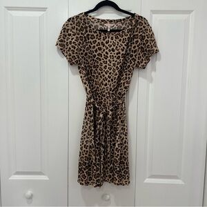 Rebecca Taylor 100% Linen Leopard Dress